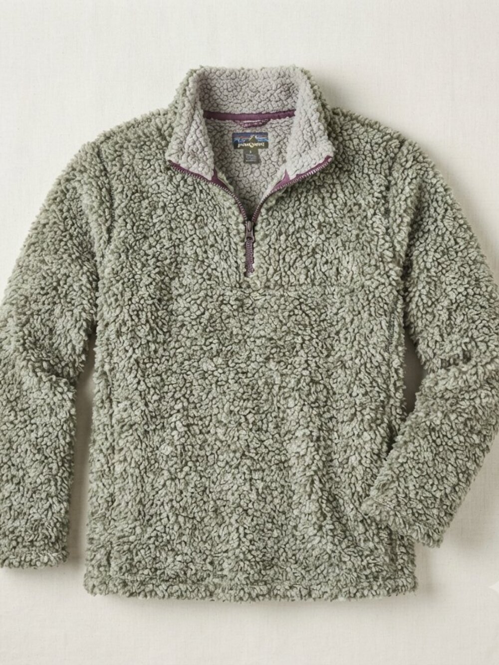 NWT True Grit Youth Boys Frosty Tipped Pile Fleece 1/4 Zip Pullover Medium